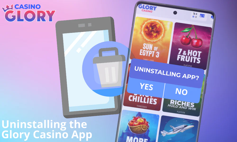 A formal guide to removing the Glory Casino application.